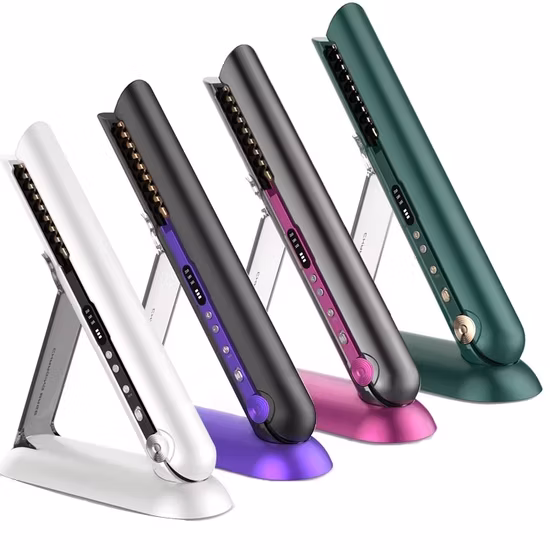 Alisador de cabelo de ferros planos de marca própria escondido alisador infravermelho de vapor automático com tela LCD